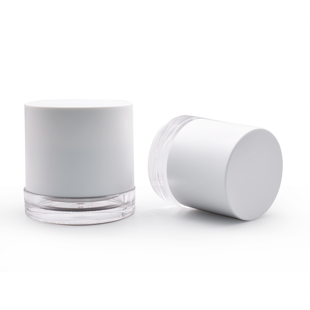 Refillable White Cream Jars Acrylic 15g 30g 50g Empty jar with Inner Cap for cream