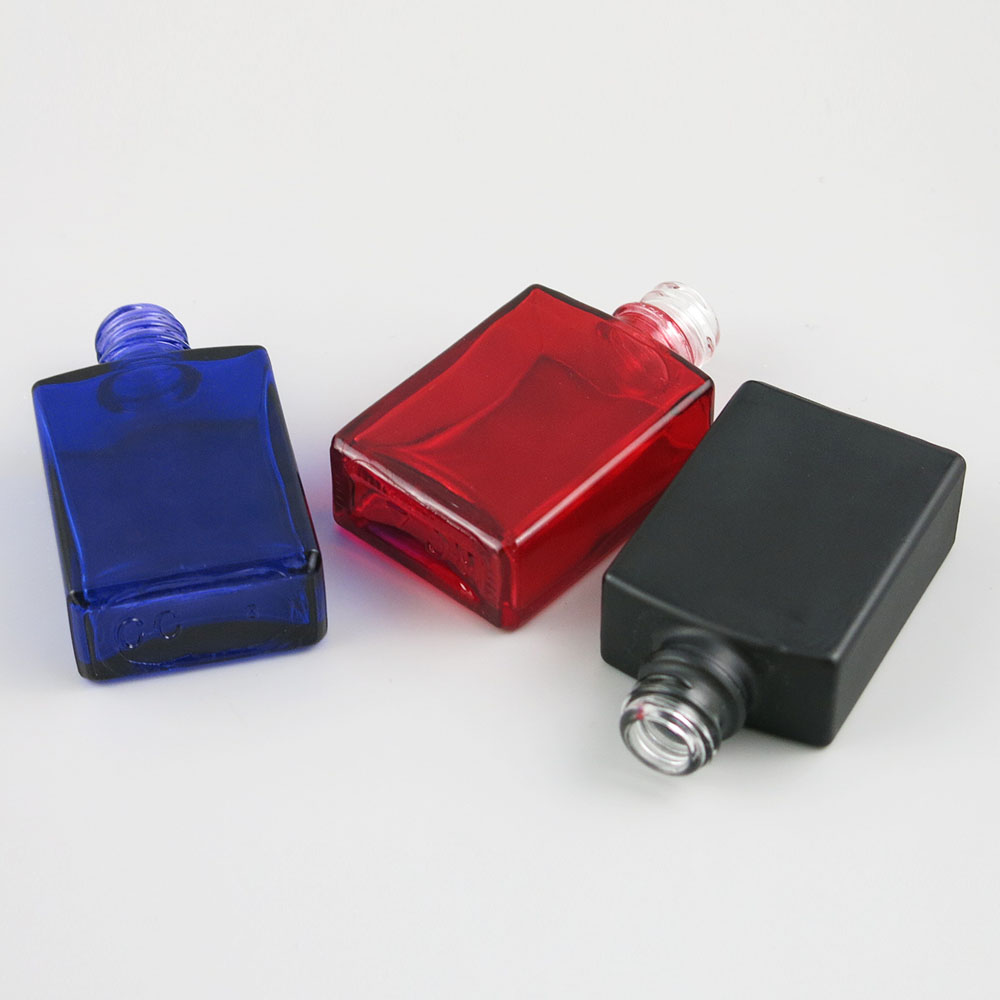 Refillable blue green clear amber red black white square glass bottle 30ml dropper pipette essential oil e liquid container