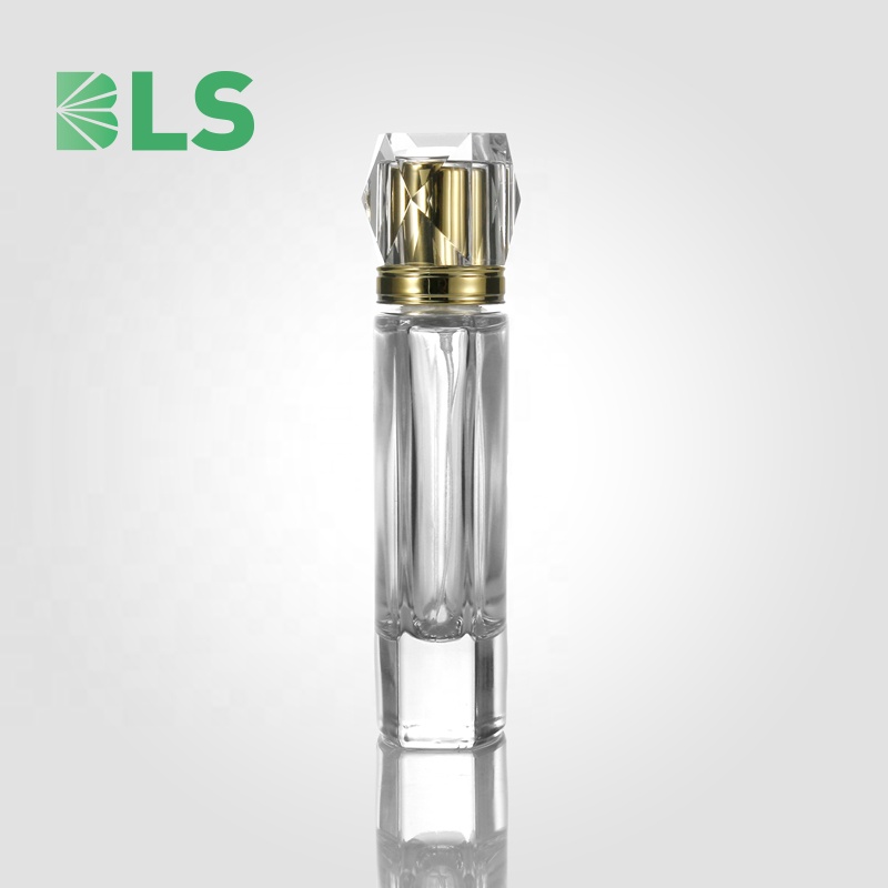 Refillable perfume bottle glass 55ml cosmetic bottle pump bottle