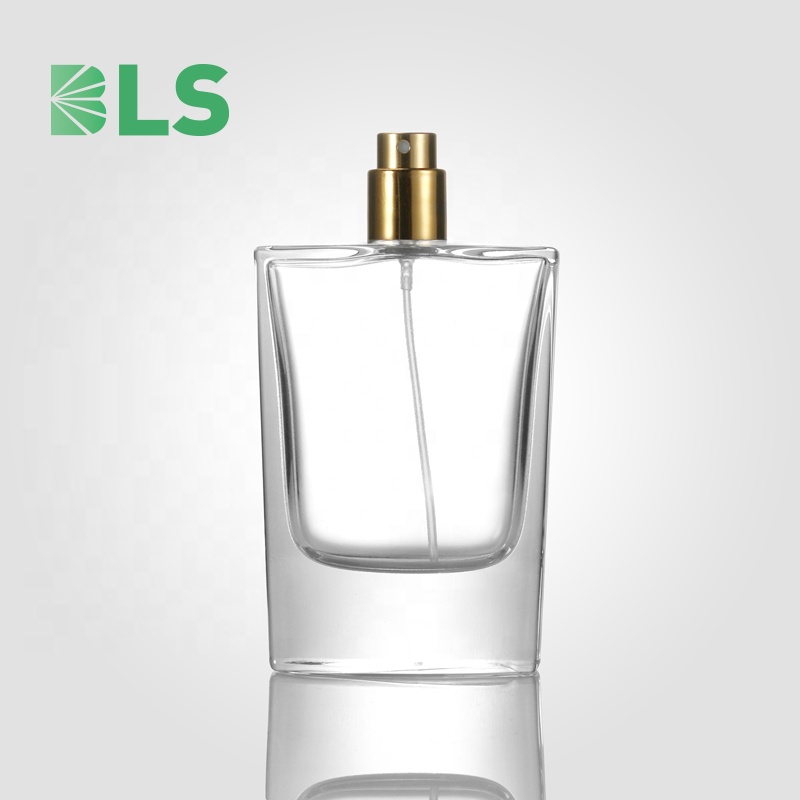 Refillable perfume bottle glass 55ml cosmetic bottle pump bottle