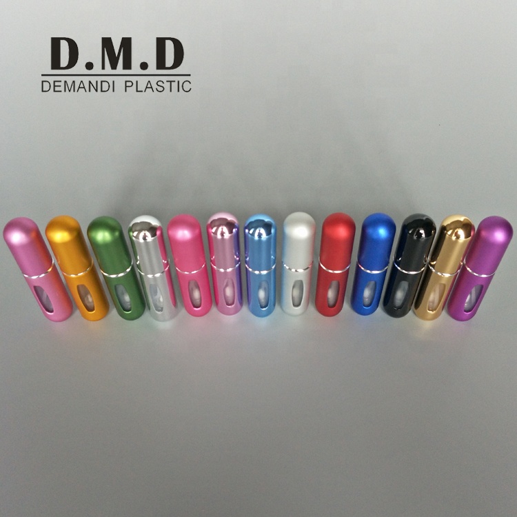 Refillable portable travel aluminum 5 ml perfume atomizer 5ml perfume spray bottle