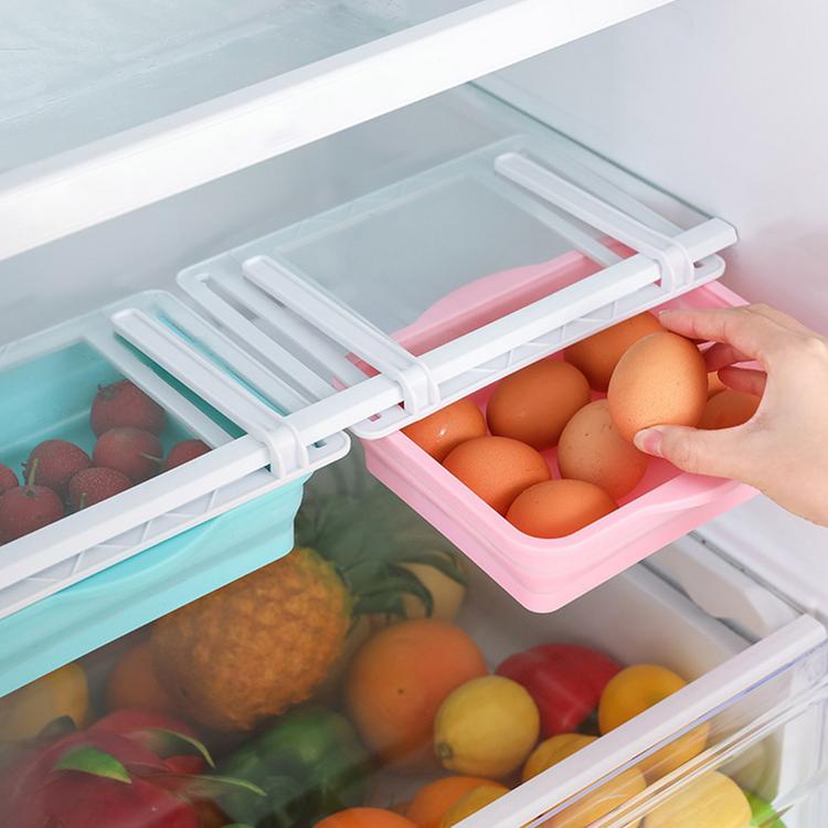 Refrigerator Folding Storage Box Hanging Egg Fruit and Vegetable Storage Box Food Transparent Kitchen Storage Box