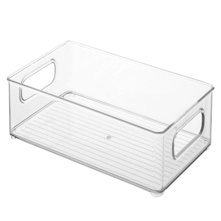 Refrigerator Storage Box Plastic Kitchen Storage Cabinet With Handle Suitable For Kitchen Countertop Cabinet Storage Supplies