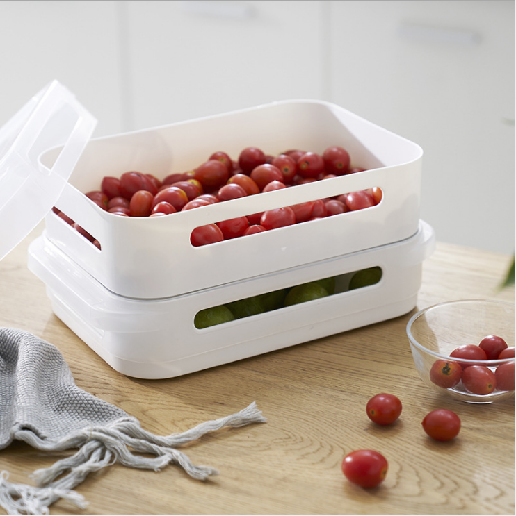 Refrigerator egg box preservation storage box household egg carrier 24 grid with cover can be stacked