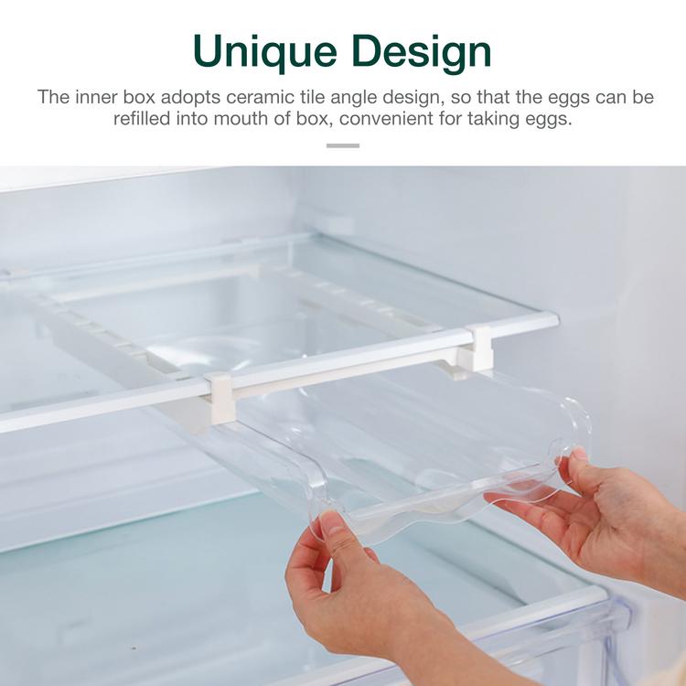 Refrigerator egg holder refrigerator egg drawer egg storage container refrigerator transparent portable storage box