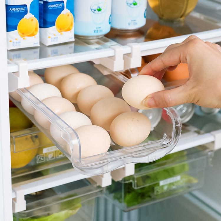 Refrigerator egg holder refrigerator egg drawer egg storage container refrigerator transparent portable storage box