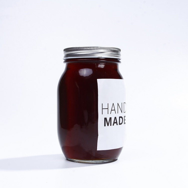 Regular Mouth 86mm 32oz Mayo Glass Jar For Jam Pickles Round Shape