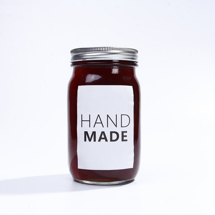Regular Mouth 86mm 32oz Mayo Glass Jar For Jam Pickles Round Shape
