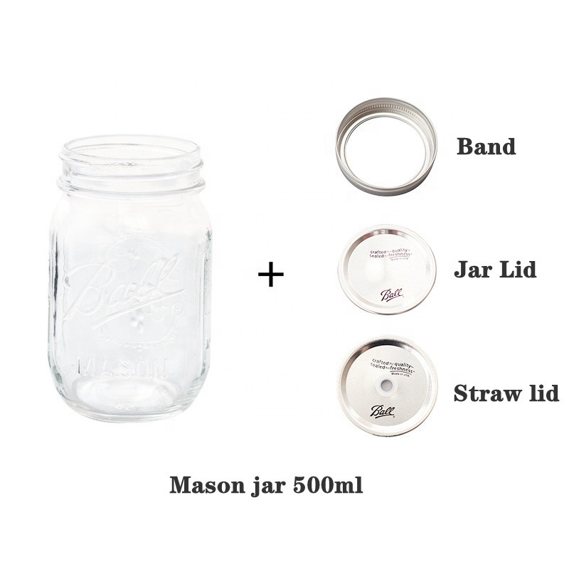 Regular Mouth for sconce brown mason jar with Gold Tinplate Lid