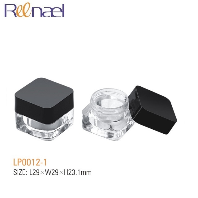 Replaceable 3g 6g 9g plastic stackable loose powder jars in multiple colors make up empty case powder box