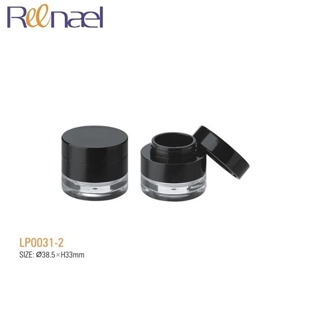 Replaceable 3g 6g 9g plastic stackable loose powder jars in multiple colors make up empty case powder box