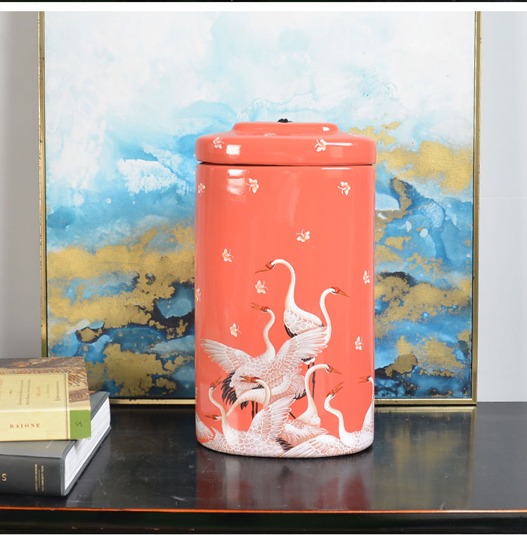 Retail home decorative porcelain ceramic storage jars