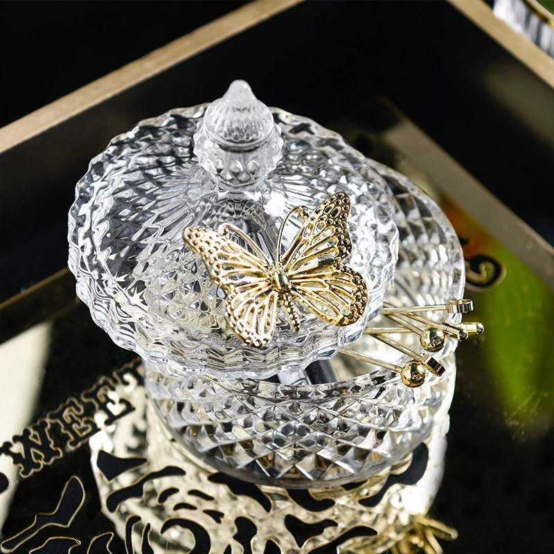 Retro Glass Storage Jars with Lid Candy Creative Christmas Food Snacks Tea Spice Cereal Container Kitchen Storage Can Decoration