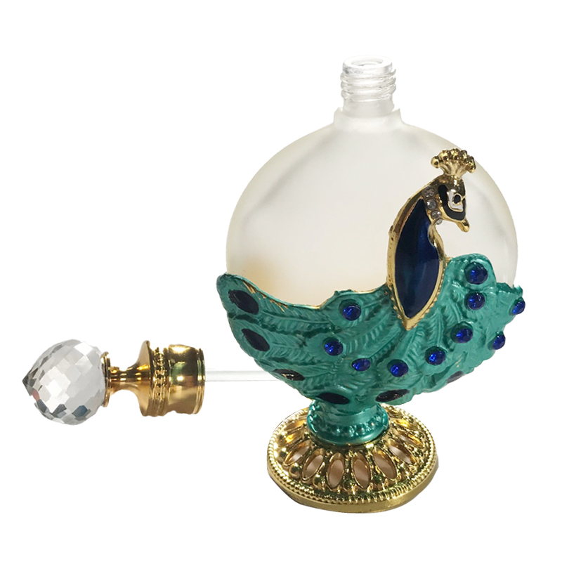 Retro design good quality with factory price 100ml empty oil perfume glass bottle with dropper