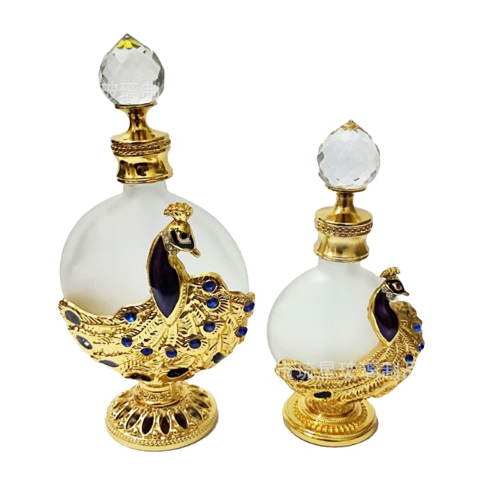 Retro design good quality with factory price 100ml empty oil perfume glass bottle with dropper