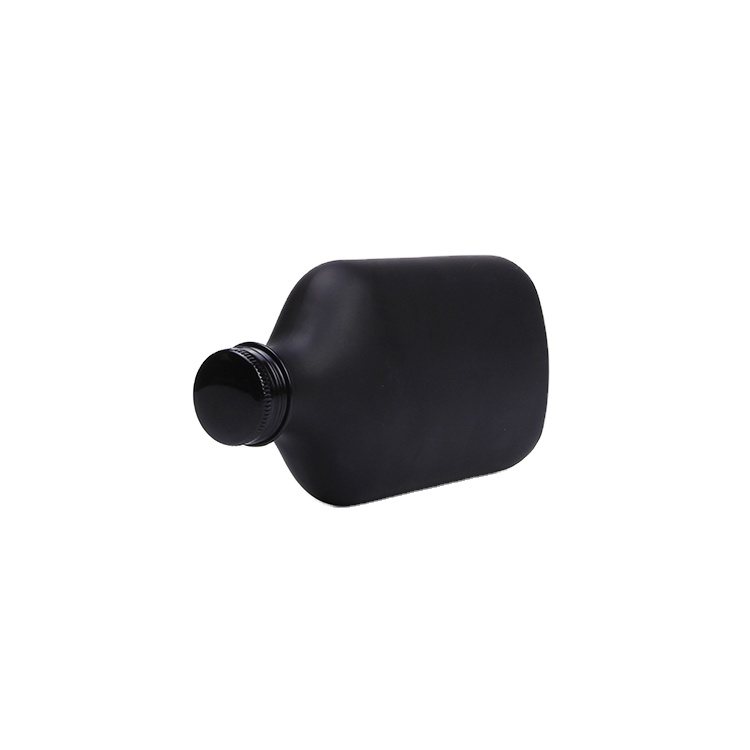 Reusable 100ml 200ml 250ml Matt Black Glass Bottle Drinking Glass Cold Brew Coffee Bottle With Lid