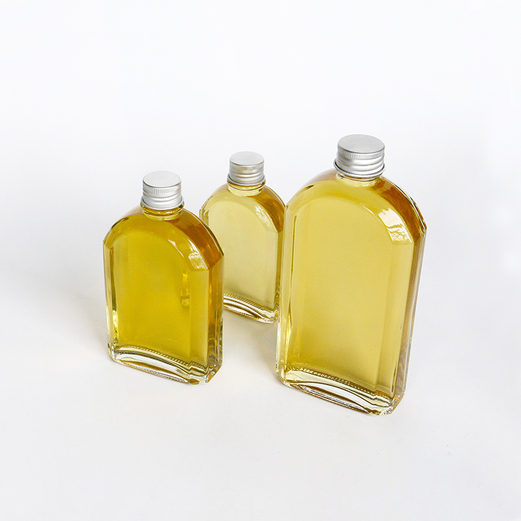 Reusable 100ml 200ml 300ml Glass Coffee Cup Cold Brew Bottle With Silver Black Golden Metal Cover