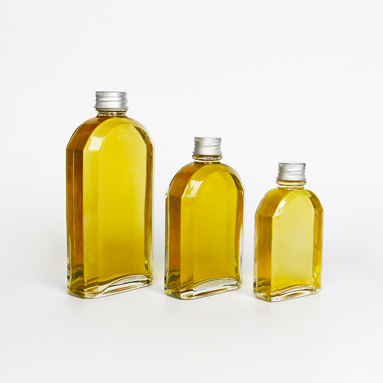 Reusable 100ml 200ml 300ml Glass Coffee Cup Cold Brew Bottle With Silver Black Golden Metal Cover