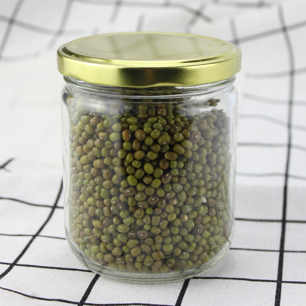 Reusable 100ml wide mouth oval glass jar for canning, caviar
