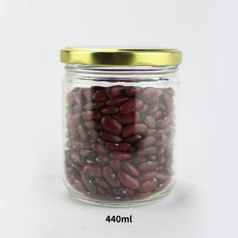 Reusable 100ml wide mouth oval glass jar for canning, caviar