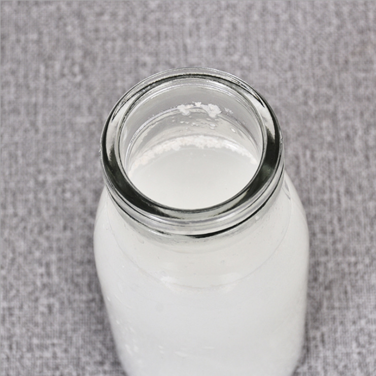 Reusable 200ml 250ml 350ml 500ml 1 liter square transparent fruit juice yogurt milk drinking bottle empty glass milk bottle