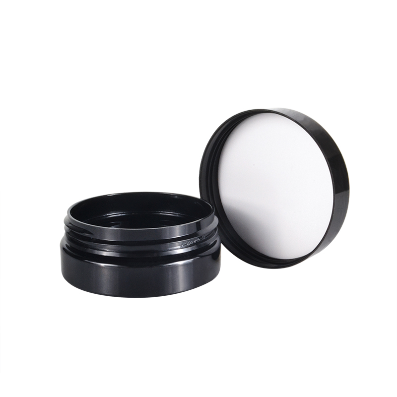 Reusable cosmetic container 30g 50g 100g 150g 200g 250g amber Black pet Plastic Jar with screw lid