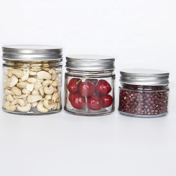 Reusable wide mouth 200ml round Storage Jar for jam Jelly honey sauce candy with screw lid