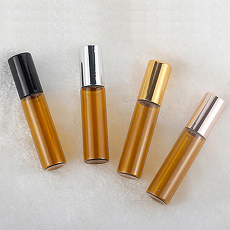 Roll On Glass Perfume 10 Ml E Liquid Spray Roller Ball Essential Oil Amber Rollon Bottle 10ml