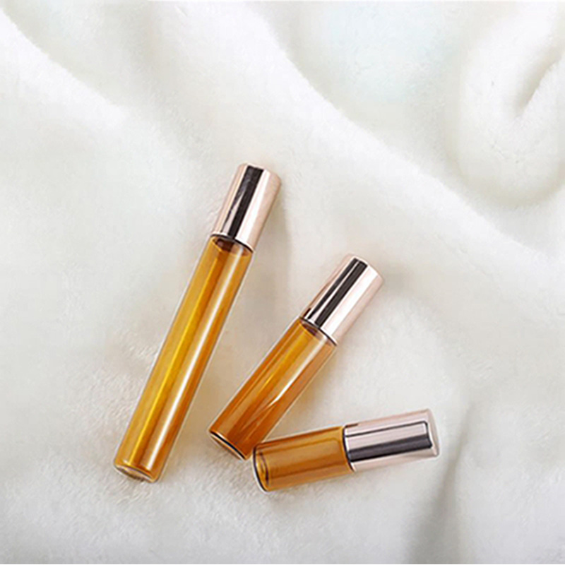 Roll On Glass Perfume 10 Ml E Liquid Spray Roller Ball Essential Oil Amber Rollon Bottle 10ml