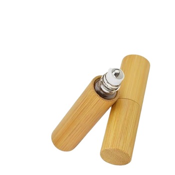 Roll On Oil Perfume Bottles Top Selling 3/5/10/15/30/50ml Empty Bamboo Lid Glass innerEssential Oil Bottles with dropper