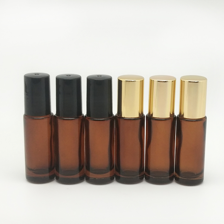 Roll on Bottle Amber Thick Wall Glass Perfume Screen Printing Personal Care 10ml