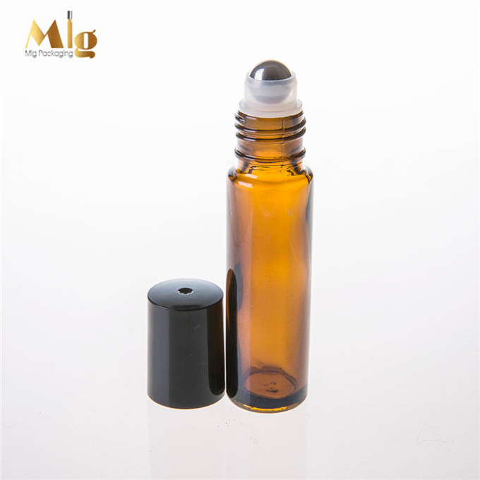 Roll on Bottle Amber Thick Wall Glass Perfume Screen Printing Personal Care 10ml