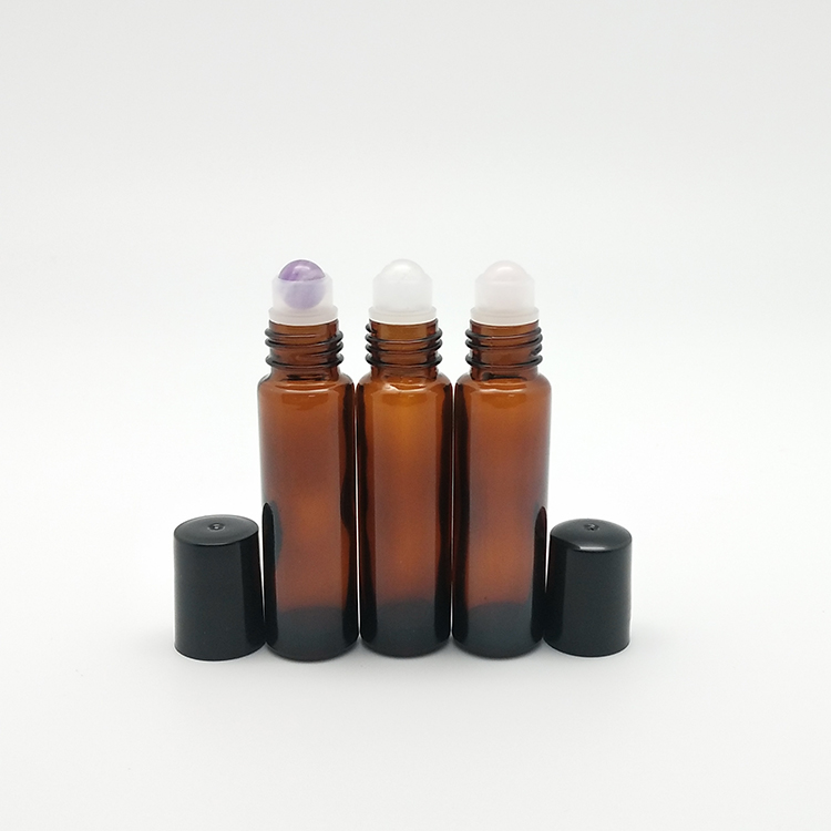 Roll on Bottle Thick Glass Wholesale 10ml Clear Amber Blue Essential Oil Screen Printing Personal Care