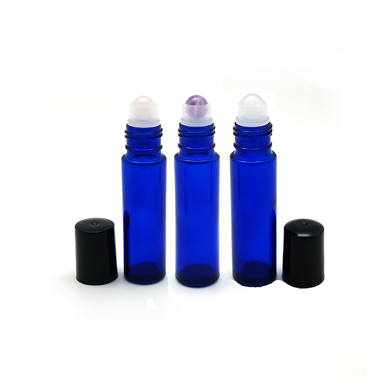 Roll on Bottle Thick Glass Wholesale 10ml Clear Amber Blue Essential Oil Screen Printing Personal Care