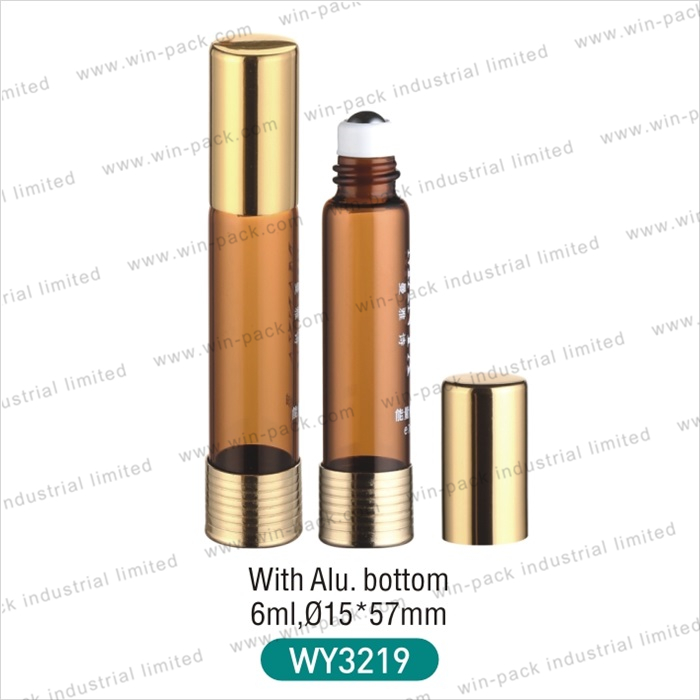 Roll on Essential Oils Bottle Roller Ball and Stopper Perfume Container Cosmetic 6ml Double Ended Glass with Metal Personal Care