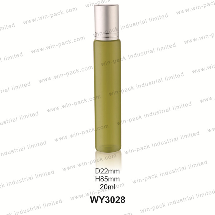Roll on glass bottle customized luxury color transparent pink green roller glass tube bottles 10ml 12ml 15ml 20ml 30ml
