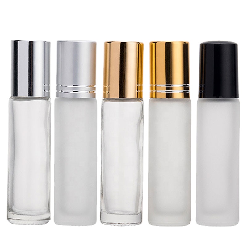 Roller Bottle 10ml Clear Essential Oil Glass Can Match Different Color Lids and Rollers