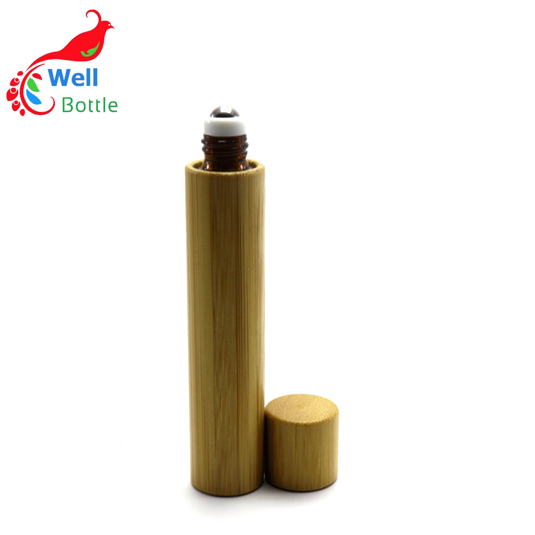 Roller Bottle Essential Oil Glass Roller Ball Bottles with Bamboo lid 10ml 15ml Roller-078RL