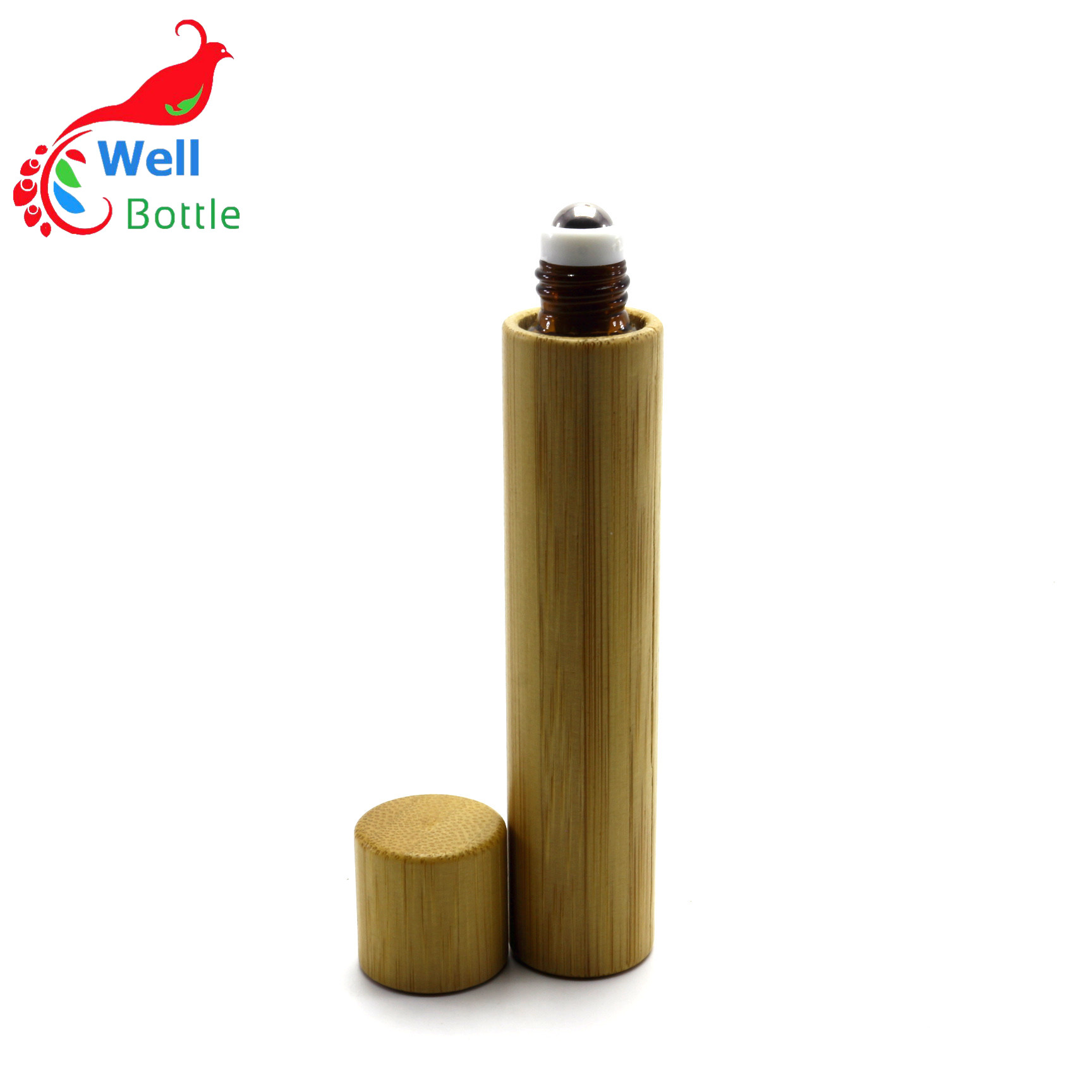 Roller Bottle Essential Oil Glass Roller Ball Bottles with Bamboo lid 10ml 15ml Roller-078RL