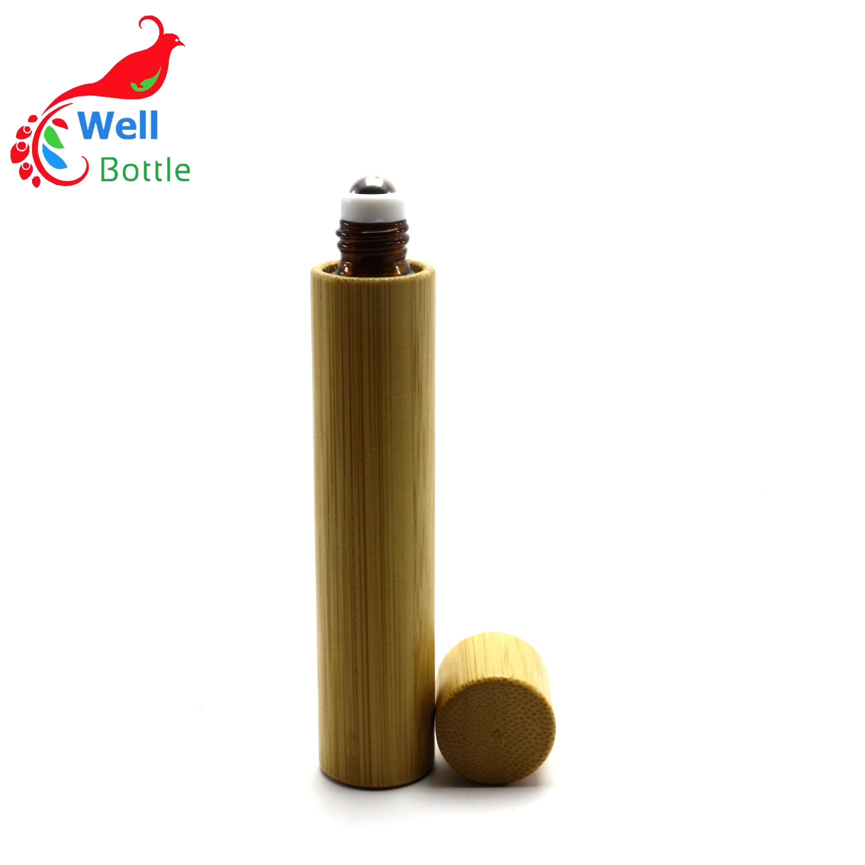 Roller Bottle Essential Oil Glass Roller Ball Bottles with Bamboo lid 10ml 15ml Roller-078RL