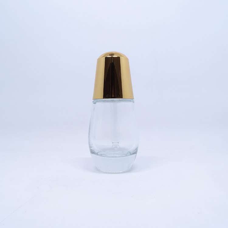Rose Gold Color Electroplate Cosmetic Glass Bottles Lotion Serum Bottle Rainbow Color