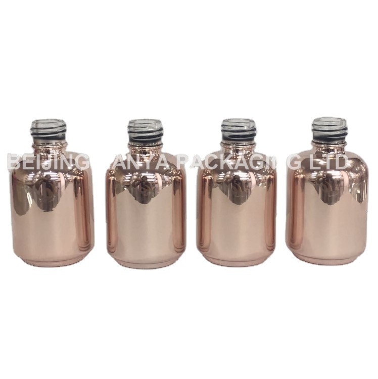 Rose Gold Empty Nail Polish Bottle 10ml uv gel nail polish bottle with brush