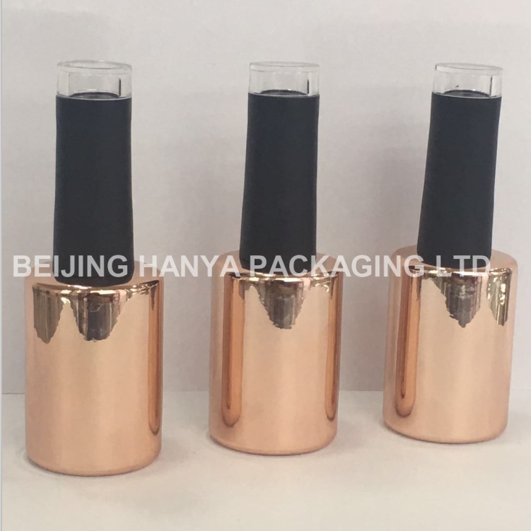 Rose Gold Empty Nail Polish Bottle 10ml uv gel nail polish bottle with brush