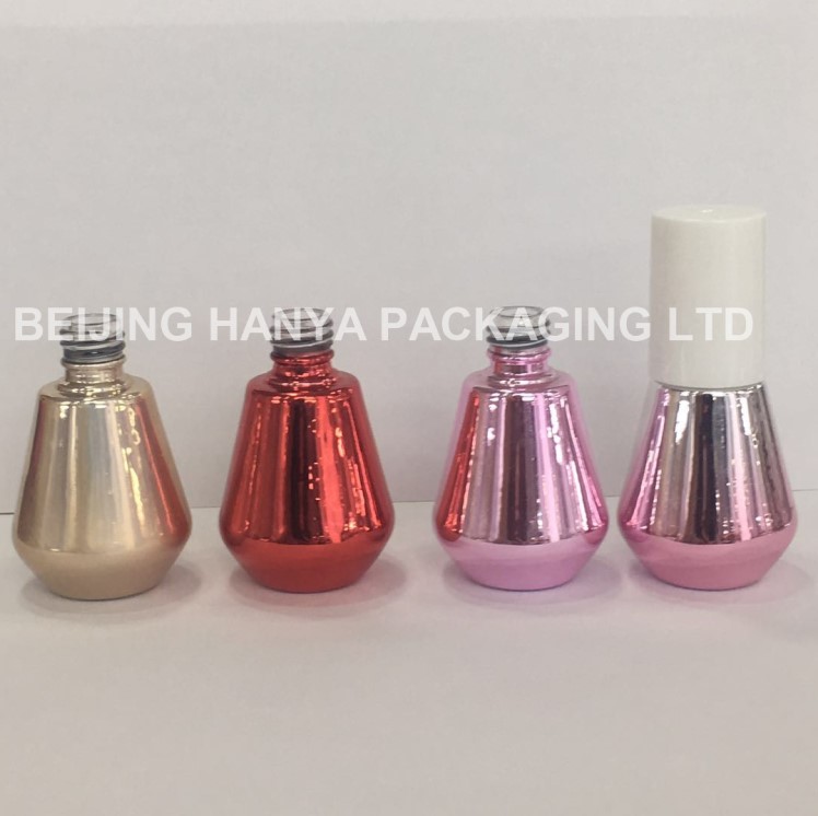 Rose Gold Empty Nail Polish Bottle 10ml uv gel nail polish bottle with brush