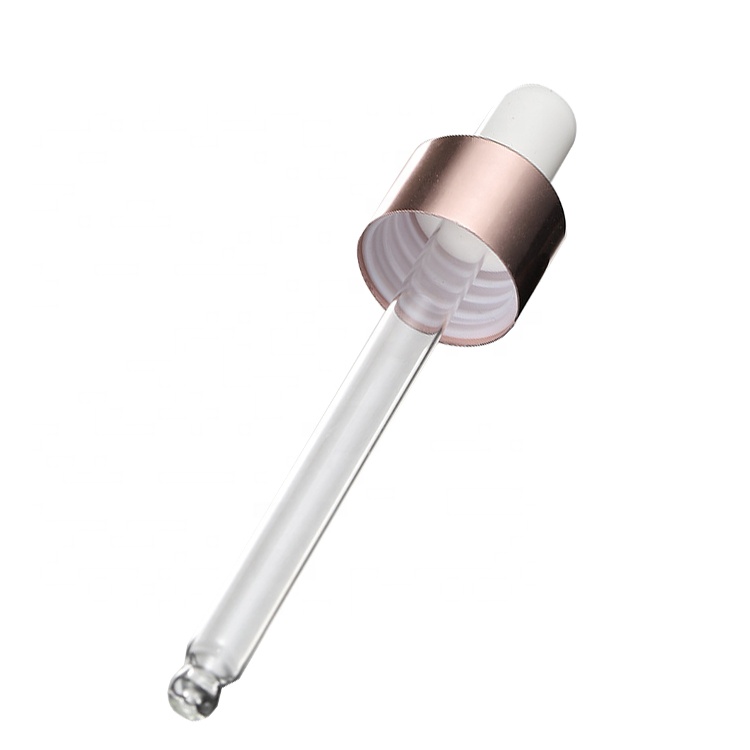Rose Gold Frosted Pink 30 ml Essential Oil Serum Glass Dropper Bottles