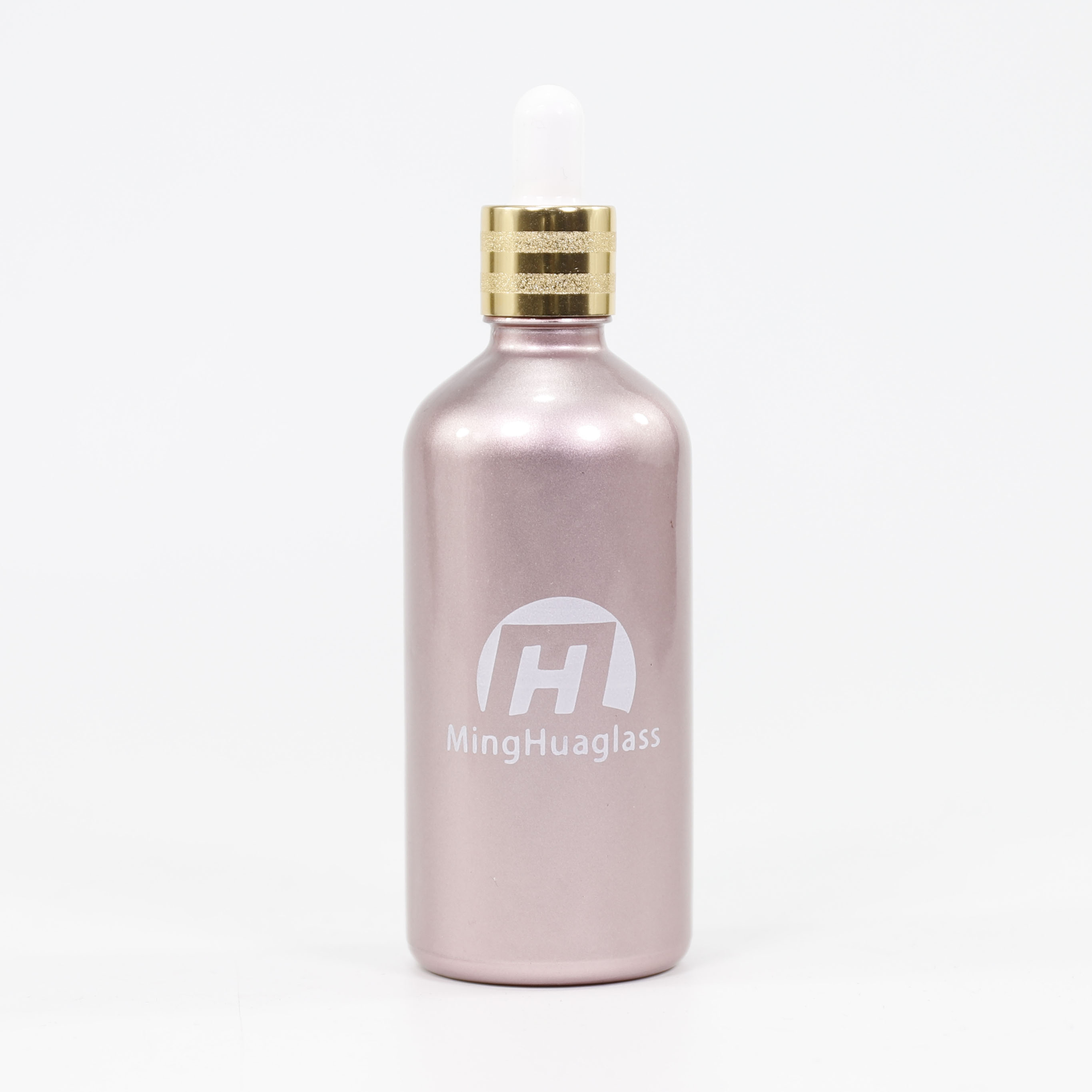 Rose Gold Pink Cosmetic Essence Glass Dropper 30ml Essential Oil Bottle