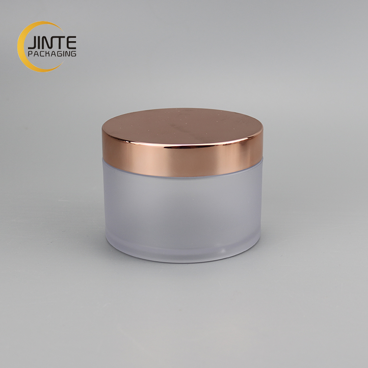 Rose Gold Wholesale Cosmetic Packaging Free Samples Frost PETG Plastic 1oz 2oz 4oz 8oz Jar Body Butter Containers
