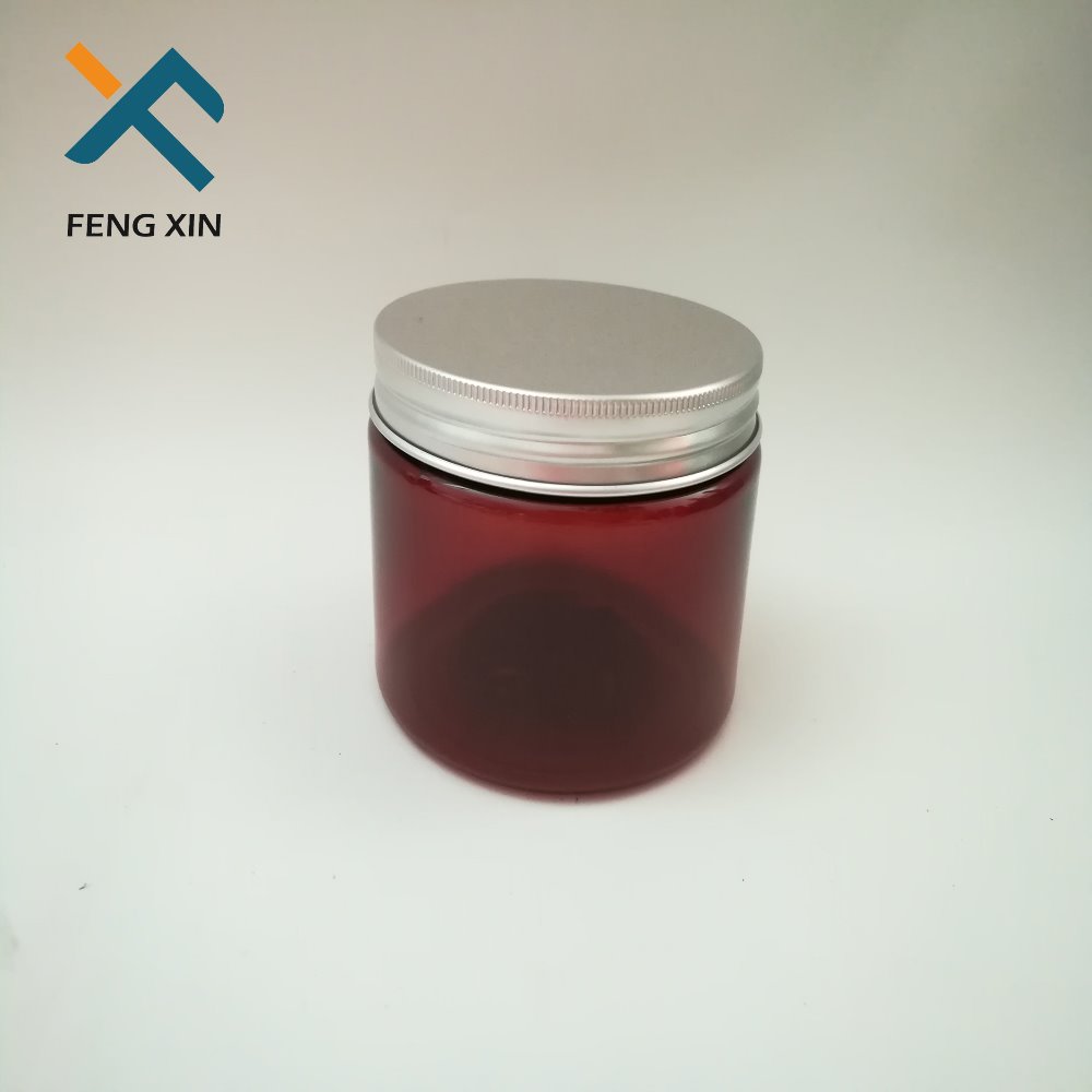 Rose Red Cosmetic Jar Plastic 250ml Plastic Skin Cream Jar PET Screw Cap Personal Care Customize 10000pcs 89/410