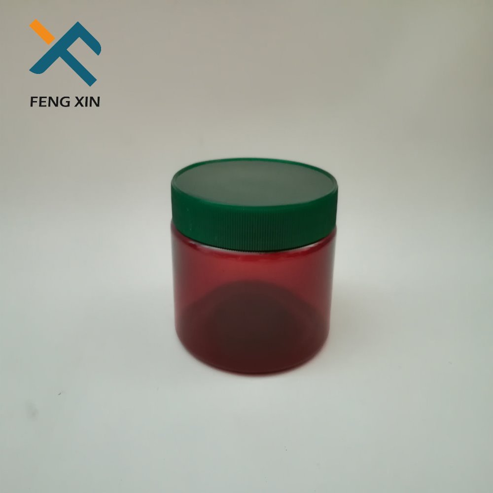 Rose Red Cosmetic Jar Plastic 250ml Plastic Skin Cream Jar PET Screw Cap Personal Care Customize 10000pcs 89/410
