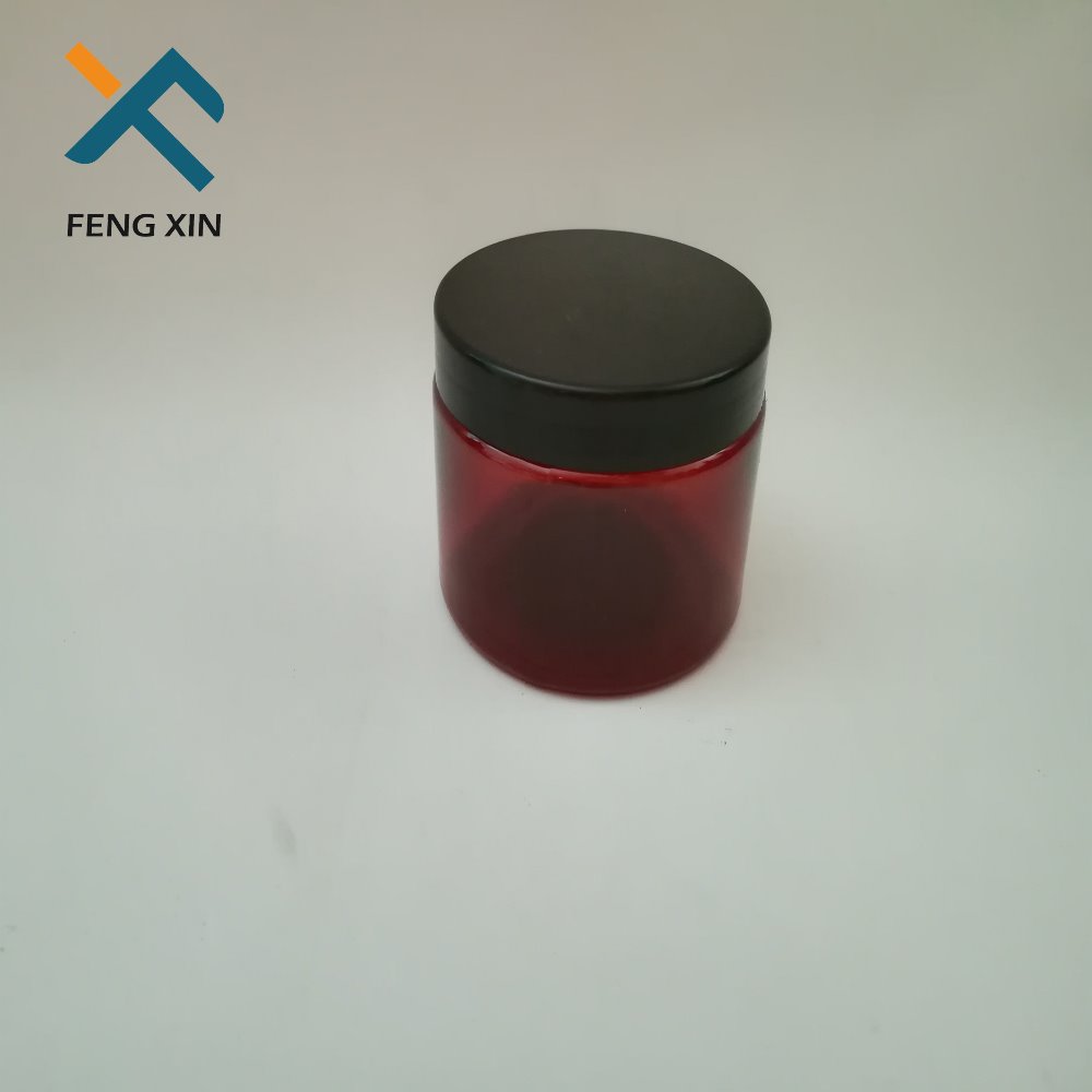 Rose Red Cosmetic Jar Plastic 250ml Plastic Skin Cream Jar PET Screw Cap Personal Care Customize 10000pcs 89/410